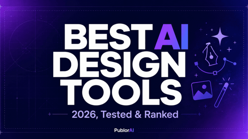 Editorial cover ranking the best AI design tools in 2026 for UI, marketing and prototypes