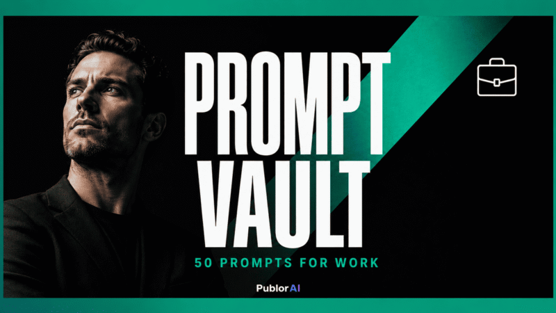 Editorial magazine cover for the best ChatGPT prompts for work in 2026 with 50 tested examples