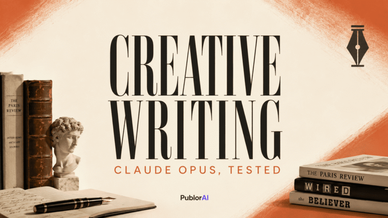 Editorial magazine cover for the Claude Opus creative writing honest test and prose quality verdict