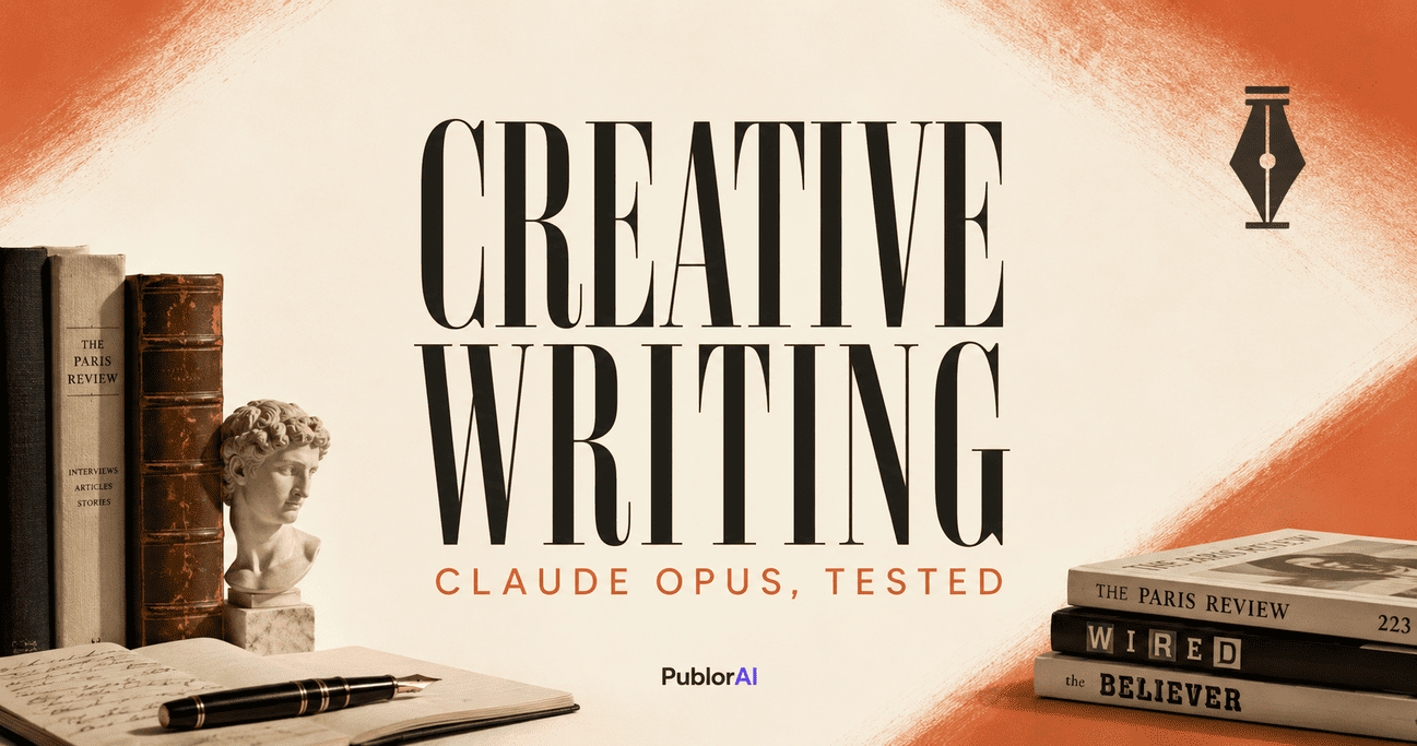 Editorial magazine cover for the Claude Opus creative writing honest test and prose quality verdict