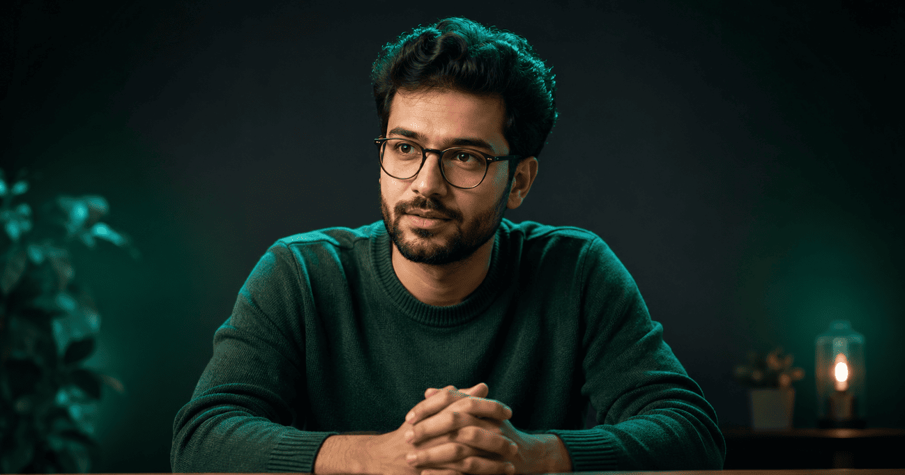 Editorial portrait illustrating how to use ChatGPT for beginners with focused beginner user