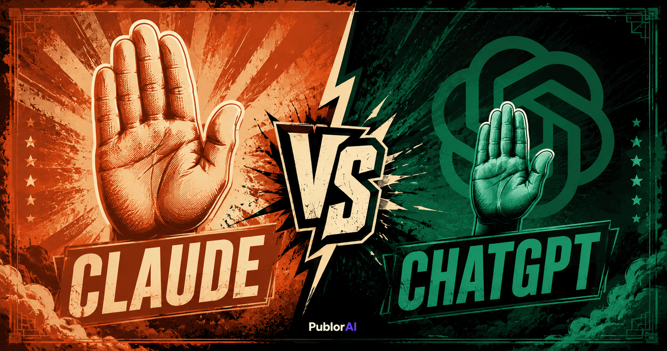 Versus poster comparing Claude vs ChatGPT refusals and which AI refuses more often