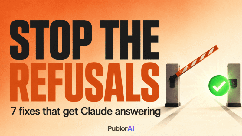 Editorial cover on how to stop Claude refusing harmless prompts and get a real answer from Claude
