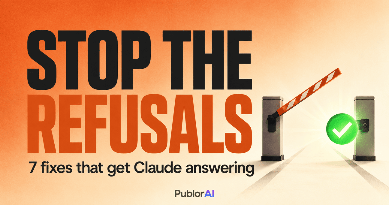 Editorial cover on how to stop Claude refusing harmless prompts and get a real answer from Claude