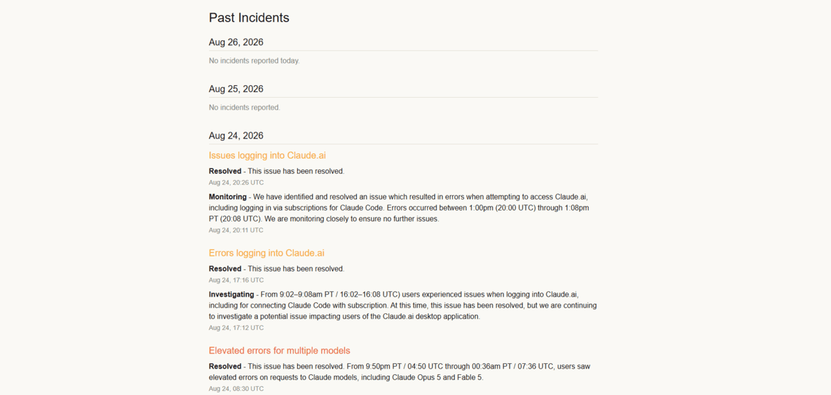 Real screenshot of a Claude error message with the error text highlighted, showing Claude not working during an outage