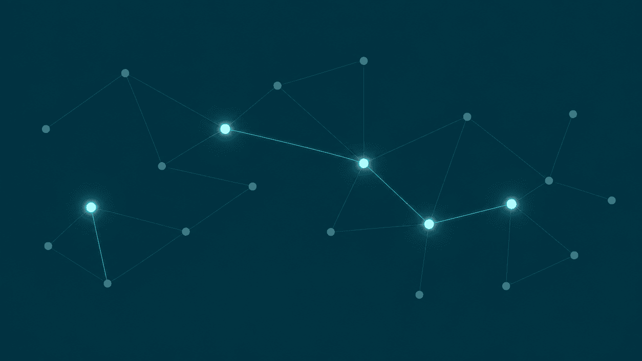 Conceptual image of an efficient sparse network, illustrating the architecture behind this DeepSeek V4 review